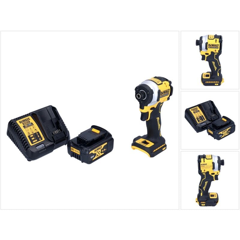 Dewalt - DCF850M1 Visseuse à choc sans fil 205Nm 1/4' 18V Brushless + 1x Batterie 4,0Ah + Chargeur