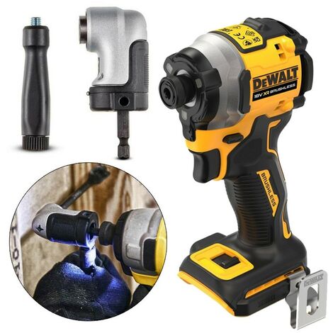 Dewalt DCF850N 18v XR Brushless Compact Impact Driver + Right Angle Drill Attach