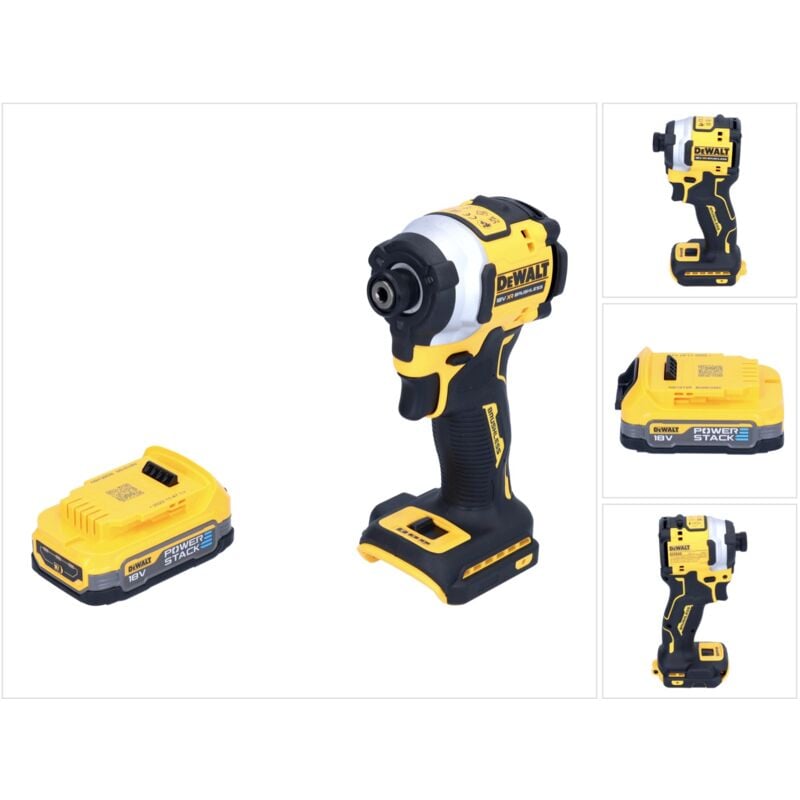 Dcf 850 n Clé à choc sans fil 18 v 205 Nm 1/4' Brushless + 1x batterie 1,7 Ah - sans chargeur - Dewalt