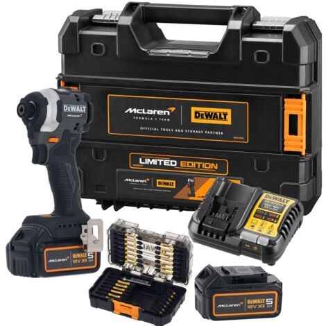 Dewalt DCF85MP2T McLaren F1 XR 18v Brushless Impact Driver 2x5.0Ah + 22 Bit Set
