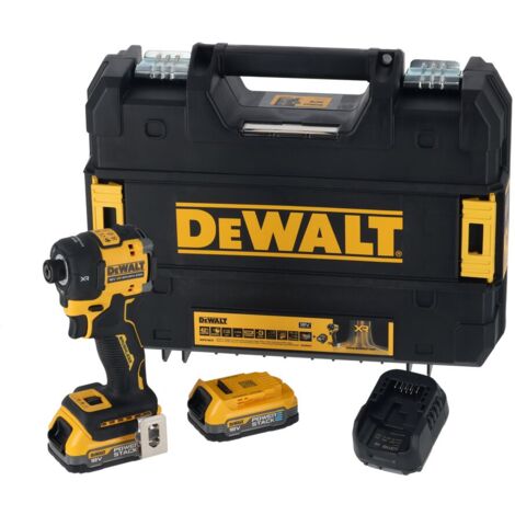 Dewalt DCF870E2T 18V XR Brushless Hyrdralic Impact Driver, 2x 1.7Ah Powerstack Batteries, Charger &amp TSTAK Case