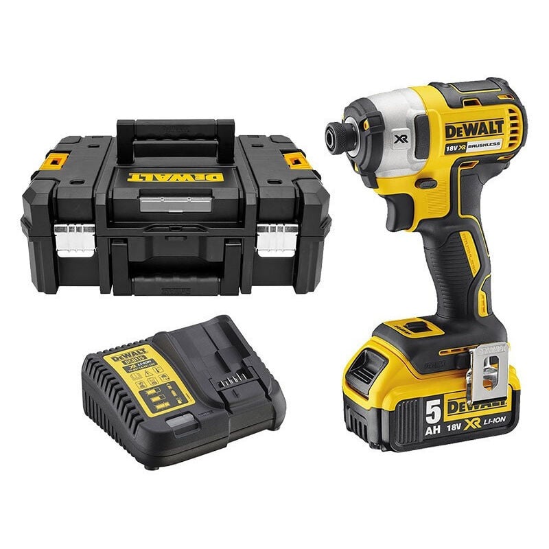 Dewalt DCF887P1 Visseuse à Chocs - 1 x 5,0 Ah + DCB115 + coffret