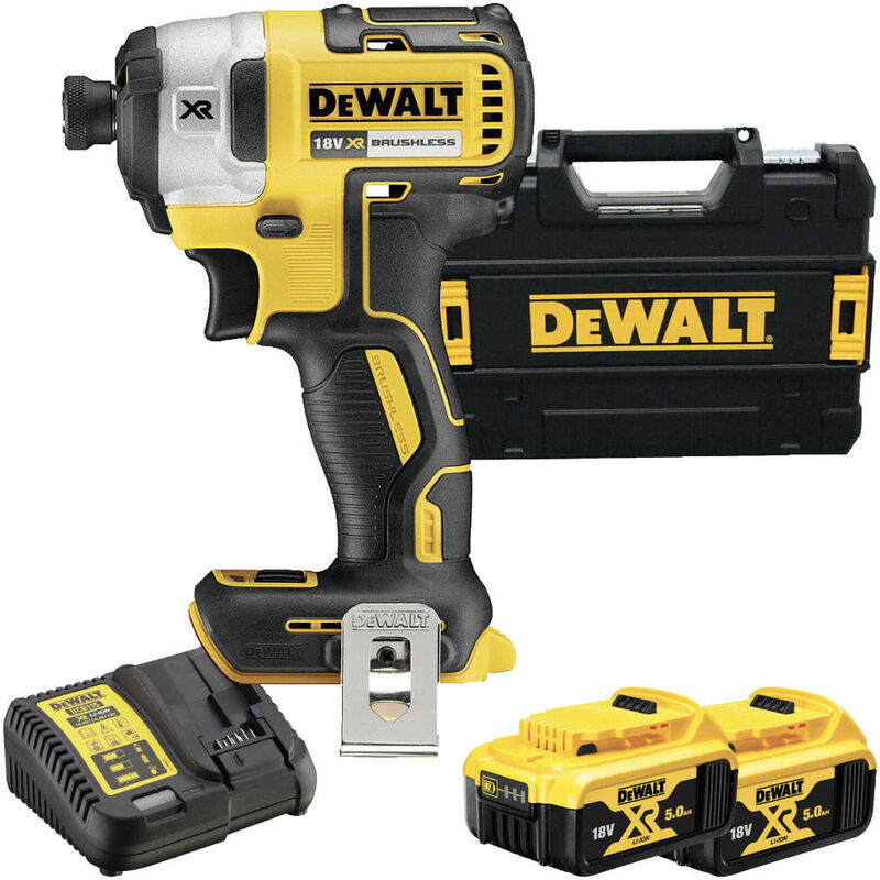 DCF887P2 Cordless 18V xr Impact Driver With 2x5Ah Batts, Charger And Case - Dewalt