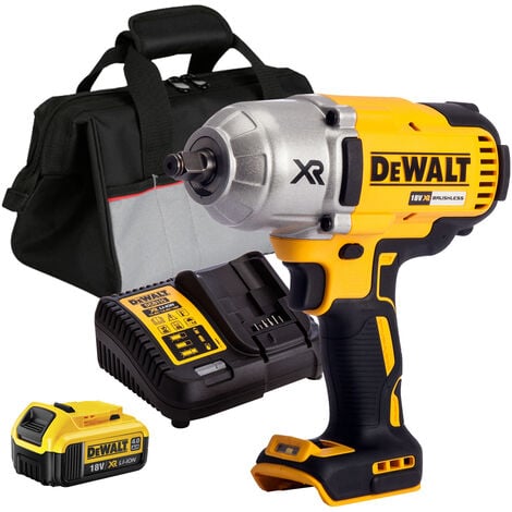 main image of "DeWalt DCF899N 18V Brushless High Torque Impact Wrench with 1 x 4.0Ah Battery Charger & Excel Bag"