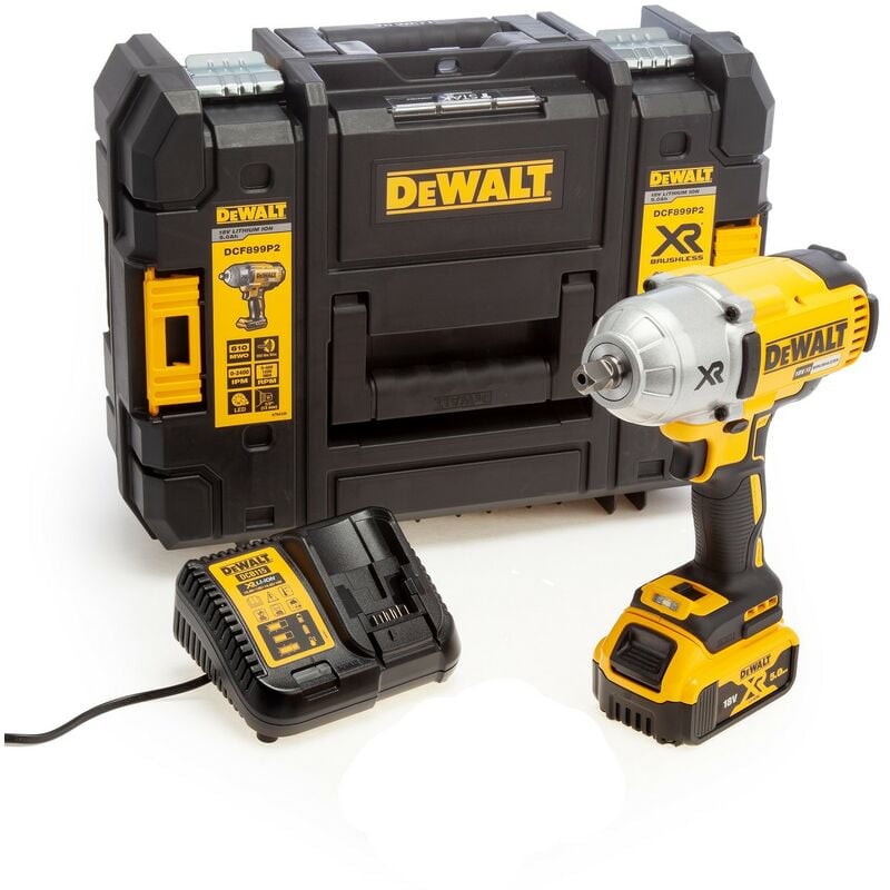 Dewalt - DCF899P1-QW Boulonneuse à chocs 18V 5Ah (1x5.0Ah) Li-Ion xr en coffret tstak