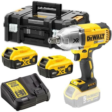 Dewalt DCF899P2 18v XR Brushless High Torque Impact Wrench 1/2"" + 2x 5.0Ah Tstak