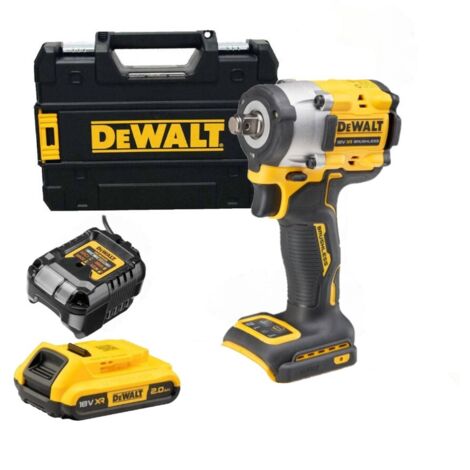 Dewalt DCF921D1T-QW Clé à Chocs 1/2" 406Nm 18V XR + 1X2.0 Ah Batterie + chargeur en Coffret TSTAK