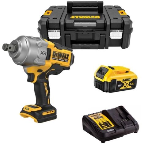 Dewalt DCF964P1T Clé à chocs sans fil 18V Brushless 3/4" - 1 batterie 5.0Ah + chargeur + coffret T-STAK