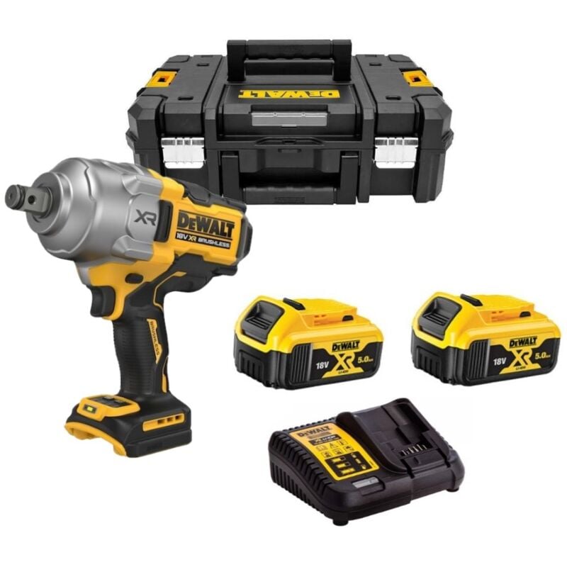Dewalt - DCF964P2T Clé à chocs sans fil 18V Brushless 3/4' - 2 batteries 5.0Ah + chargeur + coffret t-stak