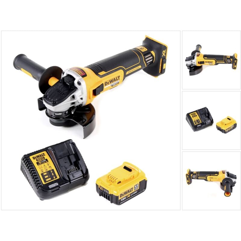 Dcg 405 M1 Meuleuse d'angle sans fil 18V 125mm Brushless + 1x Batterie 4,0Ah + Chargeur - Dewalt