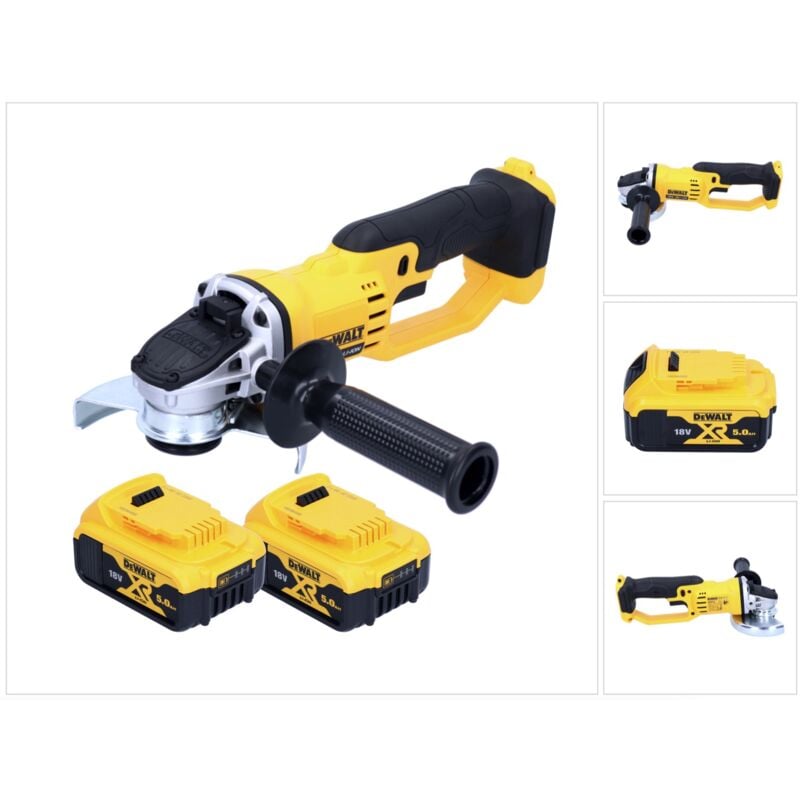 Dcg 412 n Meuleuse d'angle sans fil 18 v 125 mm + 2x batterie 5,0 Ah - sans chargeur - Dewalt