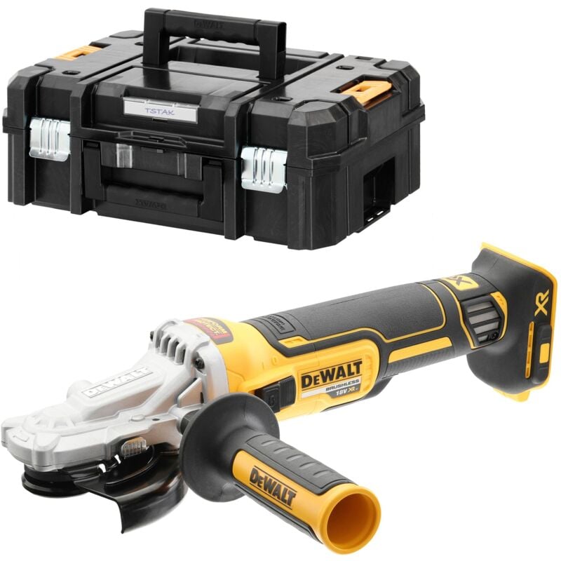 Meuleuse d'angle sans fil à tête plate 18V Dewalt sans batterie ni chargeur en boîte tstak