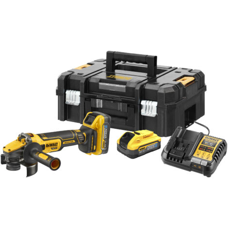 DeWALT DCG409H2T Akku Winkelschleifer 18V/5Ah Ø125 mm bürstenlos T-STAK Koffer