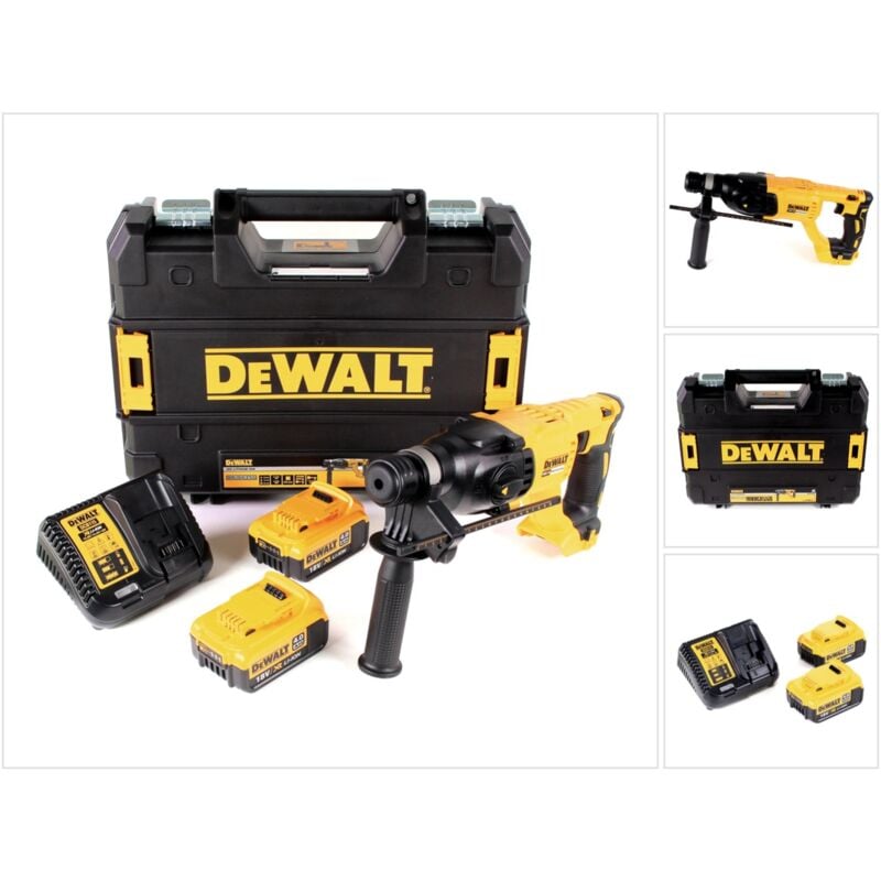 Dch 133 M2 Marteau combiné sans fil 18V 2,6J sds plus Brushless + 2x batterie 4,0Ah + chargeur + tstak - Dewalt