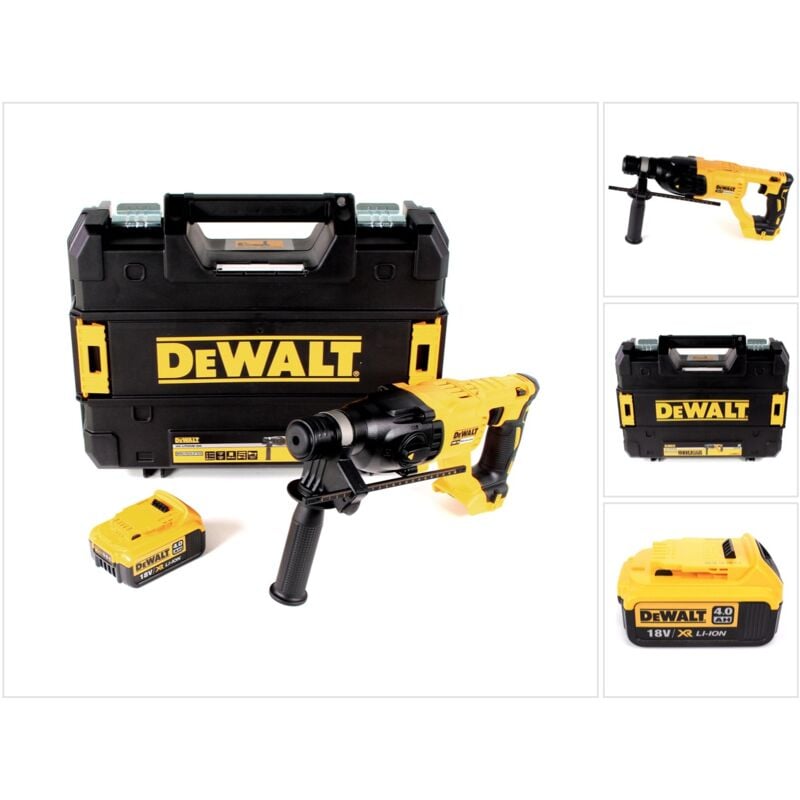 Dch 133 nt Marteau combiné sans fil 18V 2,6J sds plus Brushless + 1x batterie 4,0Ah + tstak - sans chargeur - Dewalt