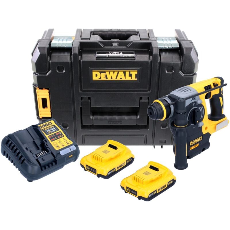 

DeWALT DCH 273 D2 Martillo electroneumático a batería XR SDS-Plus 18V en maletín TSTAK + 2x Batería DCB 183 2,0 Ah + Cargador DCB 115