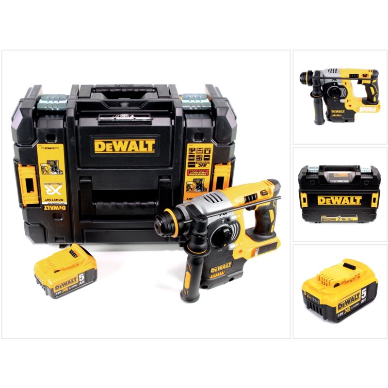 

DeWALT DCH 273 Martillo electroneumático a batería XR SDS-Plus 18V en maletín TSTAK + 1x Batería DCB 184 5,0 Ah