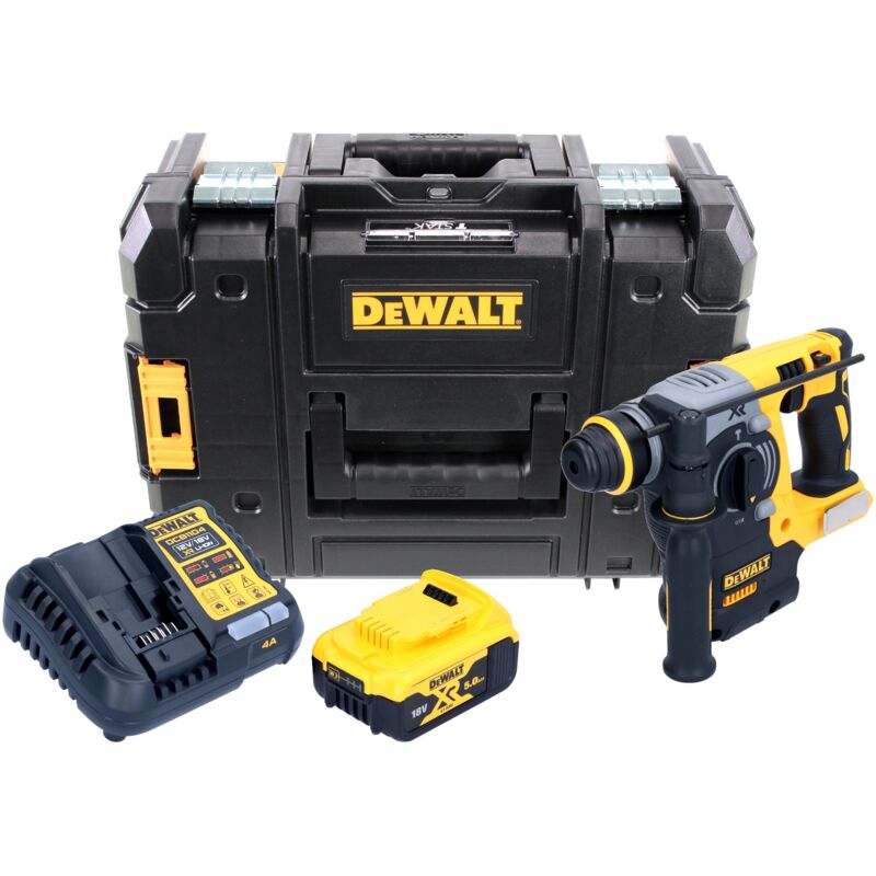 

DeWALT DCH 273 P1 Martillo electroneumático a batería XR SDS-Plus 18V en maletín TSTAK + 1x Batería DCB 184 5,0 Ah + Cargador DCB 115