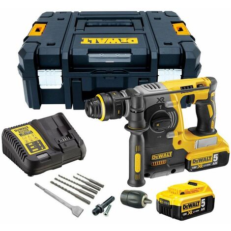 Dewalt DCH273P2 18v XR SDS+ Brushless Rotary Hammer Drill 2 x 5.0Ah +Chuck +Bits