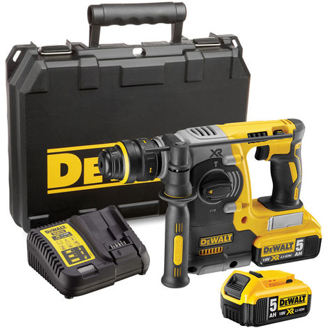 Dewalt DCH273P2 Rotary Hammer Drill Brushless SDS+ 18V 2 x 5.0Ah Batteries Charger:18V
