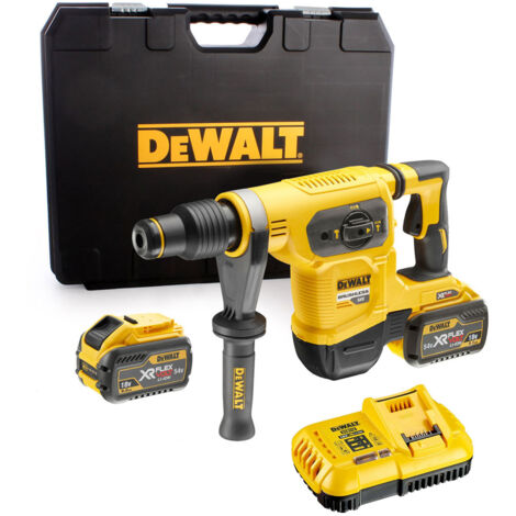 DeWalt DCH481X2 54V XR FlexVolt 3-Mode SDS Max Hammer Drill - 2x 9Ah Batteries, Charger & Case