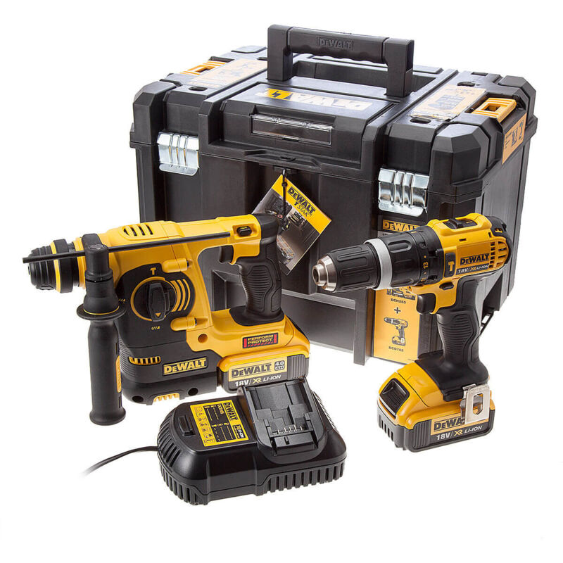 Dewalt DCK206M2T 18V Twin Pack DCD785 Combi Drill + DCH253 SDS Hammer + 4ah