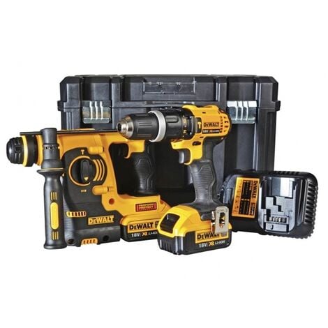 DeWalt DCK206M2T 18v XR SDS-Plus and Combi Twin Kit c/w 2x4.0Ah Batteries