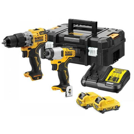 DeWalt DCK2111L2T 12V Brushless Combi Impact Twin Pack with 2x 3.0Ah Batteries