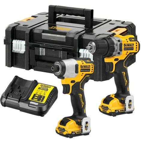 DEWALT DCK2111L2T 12v Brushless Sub Compact Twin Pack Combi Drill Impact Driver