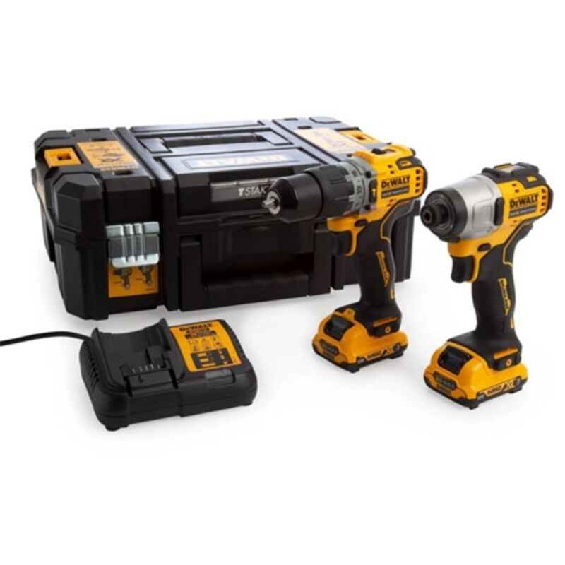 Dewalt Dck2111l2t 12V Brushless Sub Compact Twin Pack Combi Drill