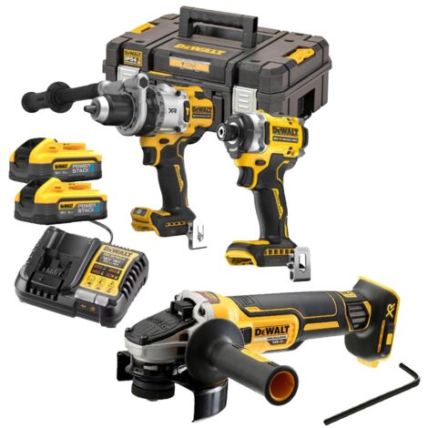 Dewalt DCK2200H2T 18V XR Brushless Power Tool Kit 2x 5.0Ah Powerstack + Grinder