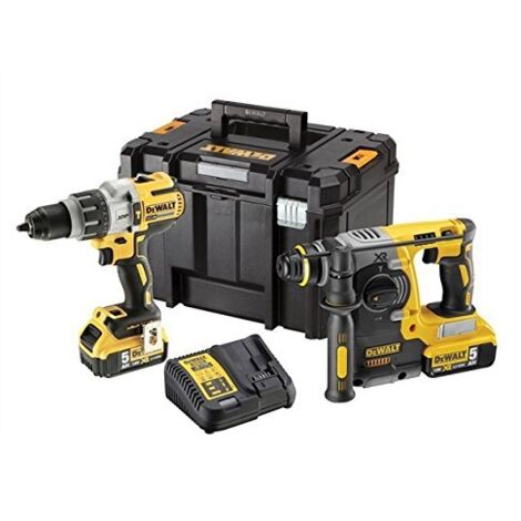 DeWalt DCK229P2T taladro atornillador y martillo perforador amarillo