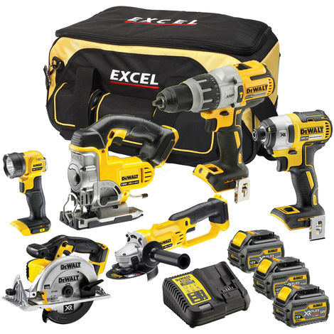 DeWalt DCK308BP3T 6 Piece Power Tool Kit 18V
