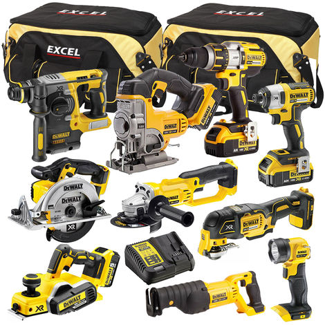 DeWalt DCK321BP2T 10 Piece Power Tool Kit 18V