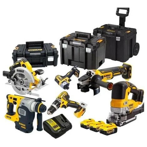 DeWalt DCK755P3T 7-teilig Kombi-Set XR 18V 3 x 5,0 Ah Li-Ion im Toughsystem