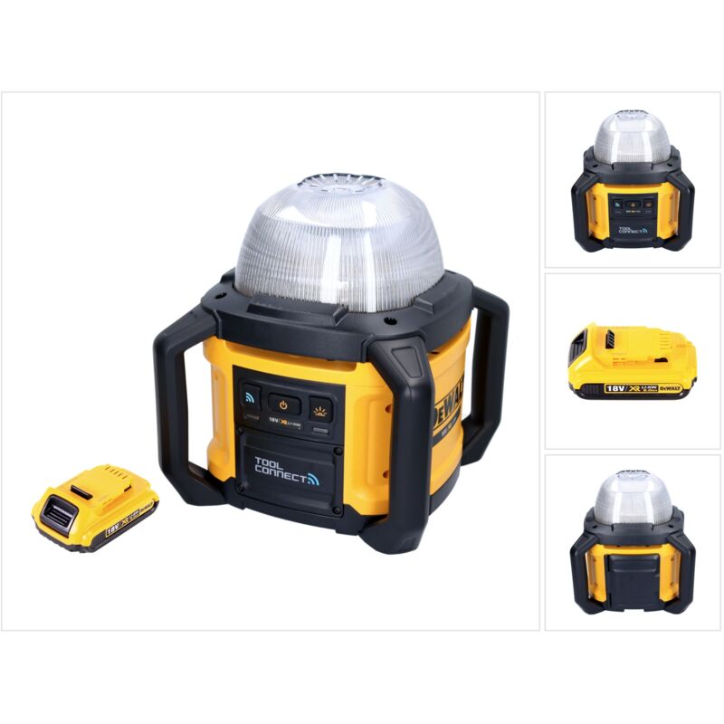 DeWalt DCL 074 Projecteur de chantier sans fil 18 V 5000 lm 4000 Kelvin + 1x batterie 2,0 Ah - sans chargeur