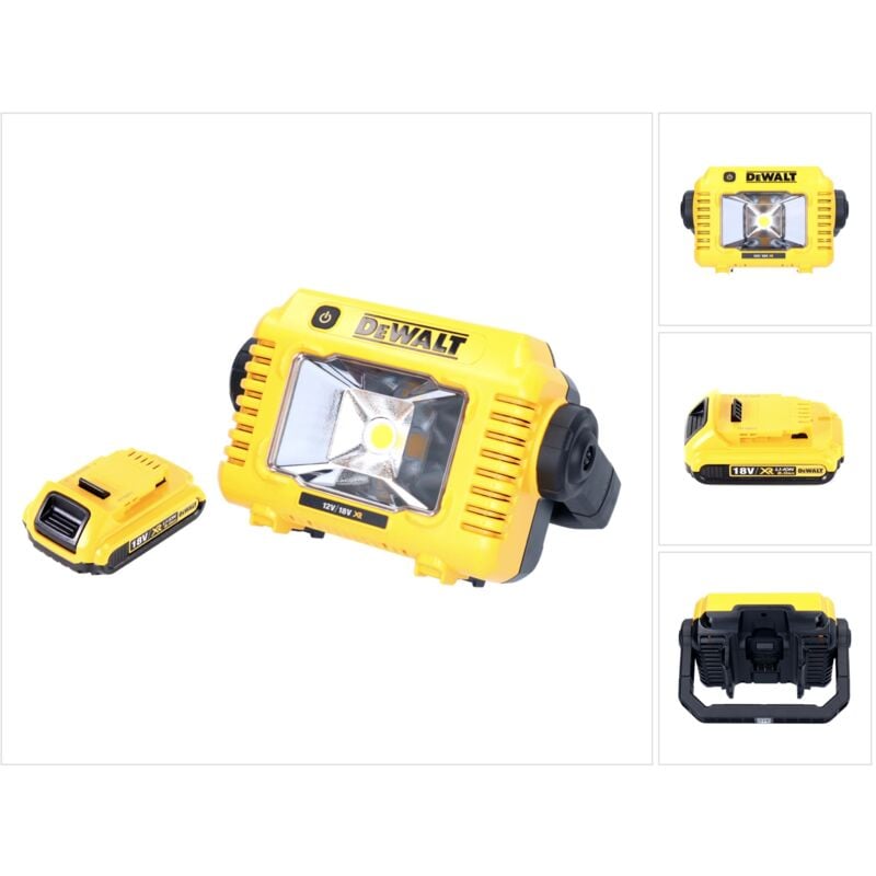 Dcl 077 Projecteur de travail à led 12 v 18 v 2000 lm IP54 + 1x batterie 2,0 Ah - sans chargeur - Dewalt