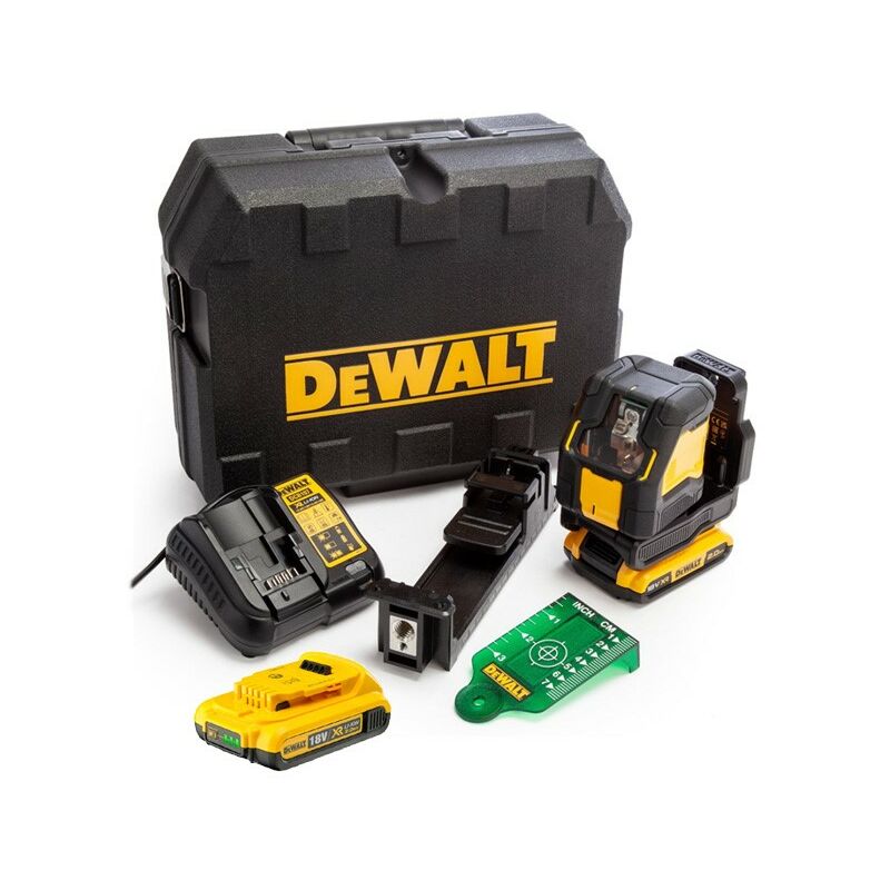 Dewalt DCLE34021D2 XR Compact Cross Line Green Laser 18V 2 x 2.0Ah Li-ion + Case