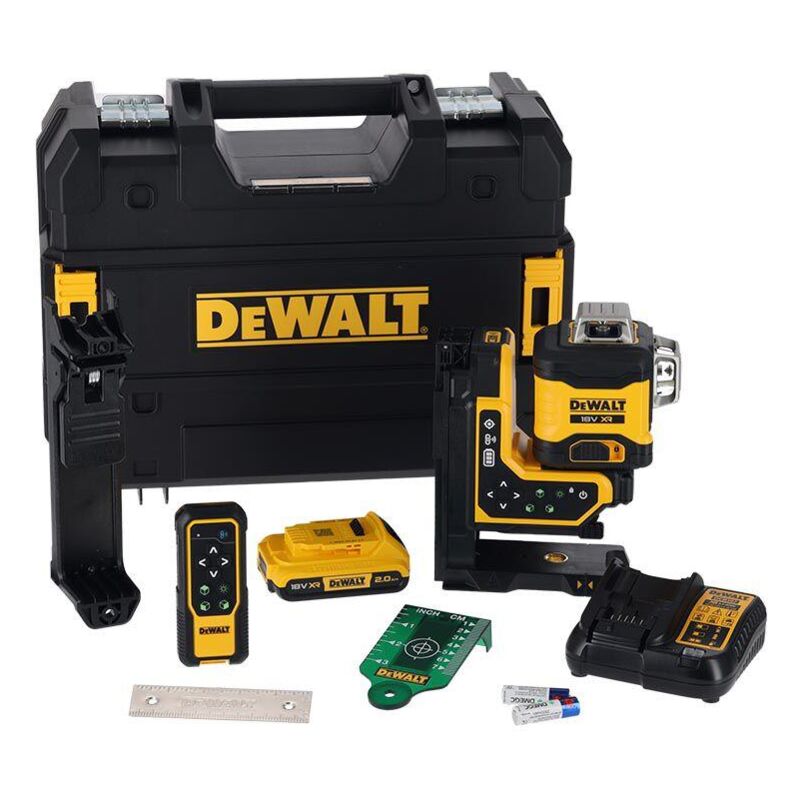 DCLE34035D1-GB 18V 3x 360 Remote Control Green Laser With 1x 2.0Ah Battery - Dewalt