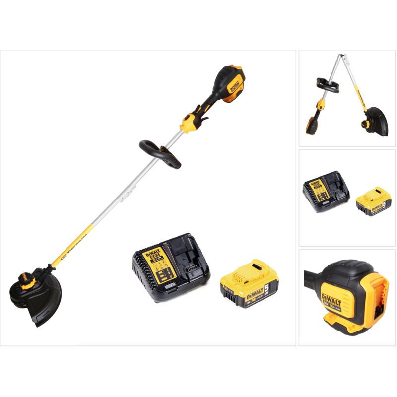 Dcm 561 pbs 18 v Brushless Li-Ion Débrousailleur sans fil 18V + 1x Batterie dcb 184 18V - 5 Ah Li-Ion + Chargeur - Dewalt