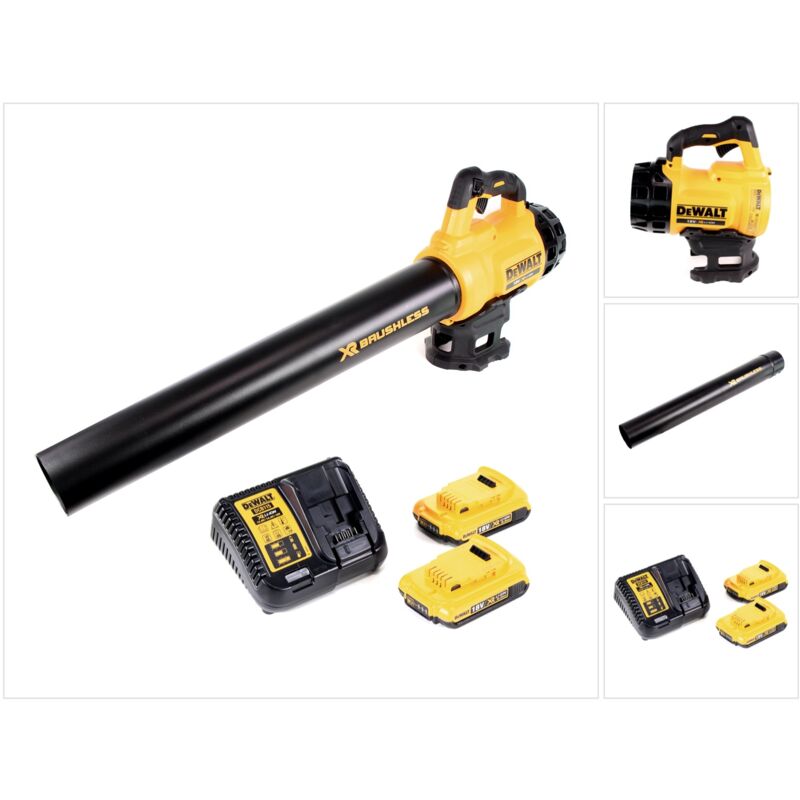 DeWalt DCM 562 D2 Souffleur sans fil 18 V Brushless + 2x batterie 2,0 Ah + chargeur