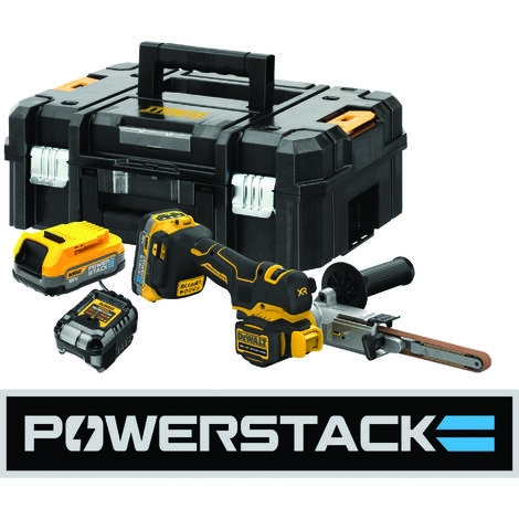 Dewalt DCM200E2T 18v XR Cordless Brushless Powerfile Bandsaw Sander + Powerstack