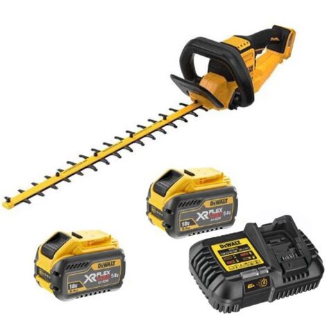 Dewalt DCMHT573X2 XR 65cm Garden Hedge Trimmer 31mm Capacity Flexvolt 54v 2x9ah