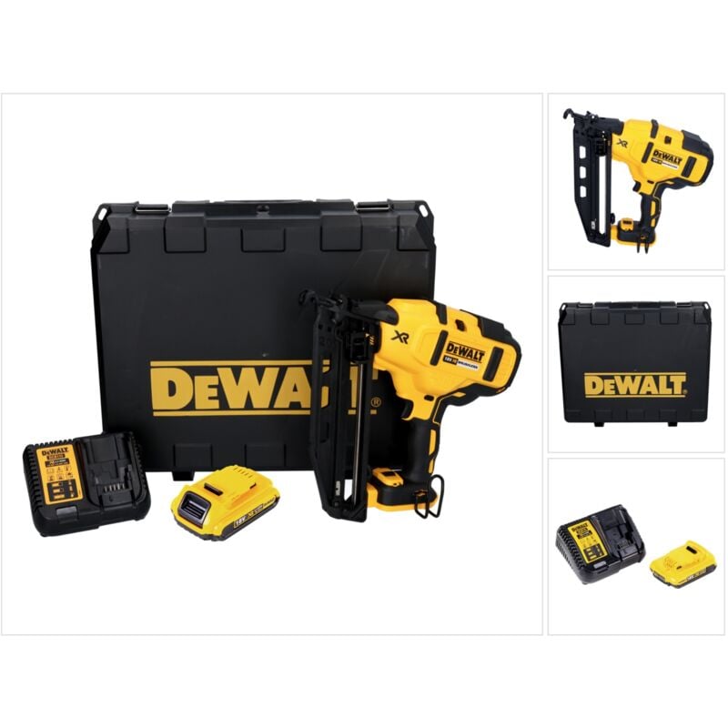 DeWalt DCN 660 D1 Cloueur sans fil 18 V 32 - 63 mm Brushless + 1x batterie 2,0 Ah + chargeur + coffret