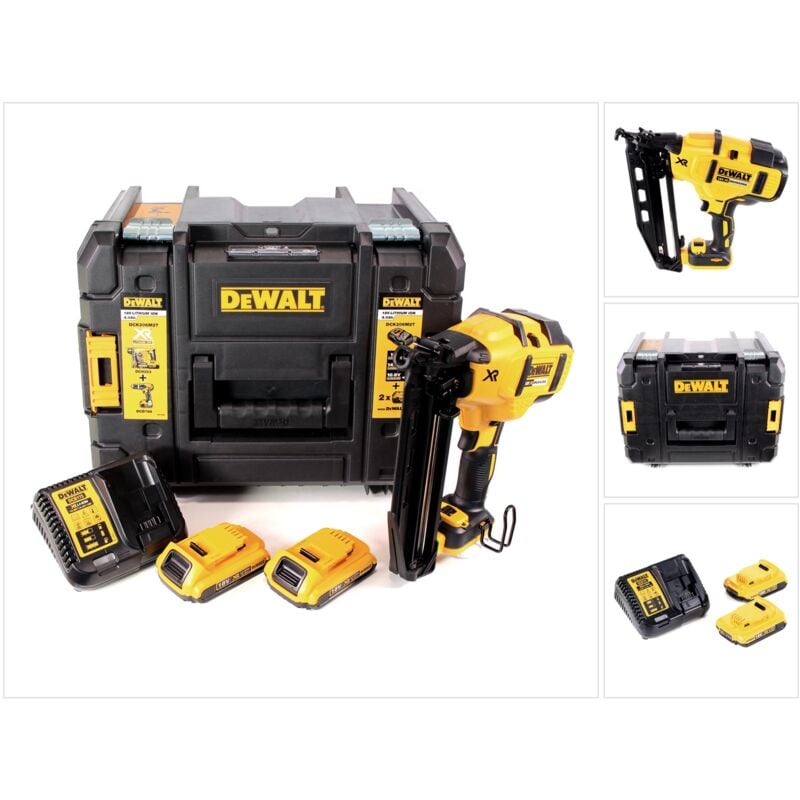 

DCN 660 D2 Clavadora de acabado a batería XR 18V en maletín TSTAK VI + 2x Batería DCB 183 2,0 Ah + Cargador DCB 115 - Dewalt