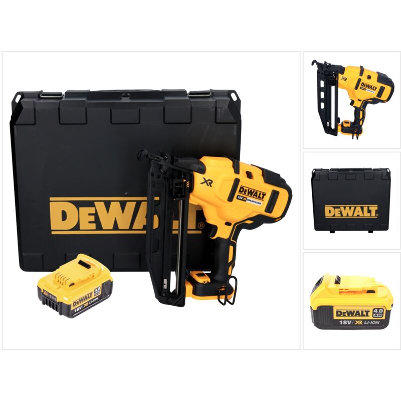 Dcn 660 n Cloueuse sans fil 18V 32-63 mm Brushless + 1x batterie 4,0 Ah + coffret - sans chargeur - Dewalt