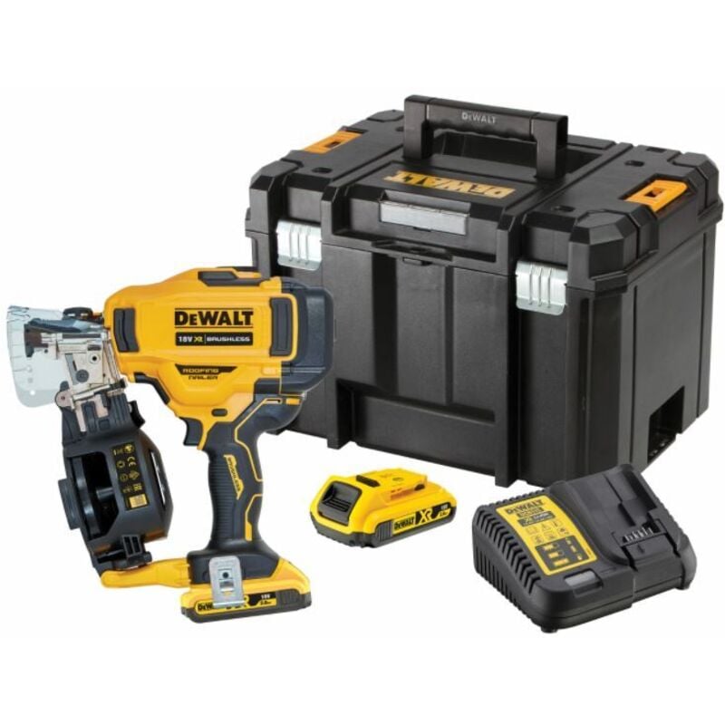 Image of DCN45RND2 Akku Dachpappennagler Nagler für Dachdecker bürstenlos 18V 2Ah Koffer tstak - Dewalt