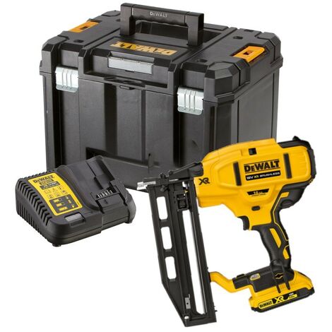 Dewalt DCN662D1-QW Finisseuse sans balais 16GA XR 18V 1 x 2.0Ah Batterie, Chargeur avec coffret