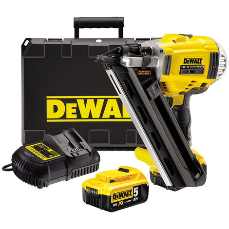 DeWALT DCN695P2 Cloueur de charpente 2 vitesse 18V 5Ah 2 accus Brushless coffret