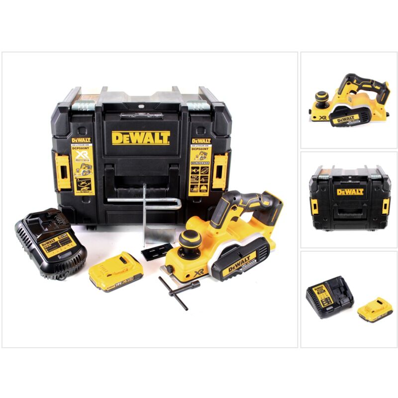 

DeWALT DCP 580 D1 Cepillo a batería sin escobillas XR 18V en maletín TSTAK VI + 1x Batería DCB 183 2,0 Ah + Cargador DCB 115
